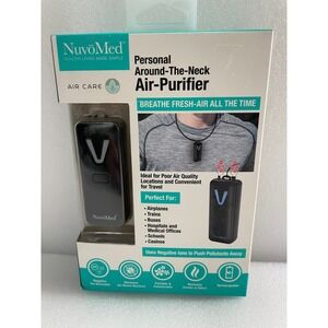 NuvoMed Personal Around-The-Neck Air Purifier NPF-8/0895 Black Rechargeable NEW